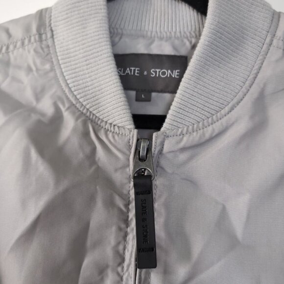 Slate & Stone Urban Street Streetwear Cyberpunk Modern Flight Bomber Jacket L - Picture 3 of 6